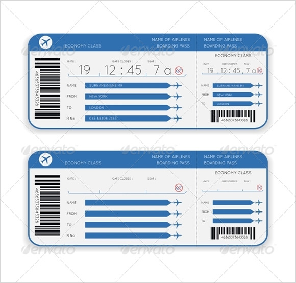 Boarding Pass Template 9 Download Documents In Pdf Psd Vector