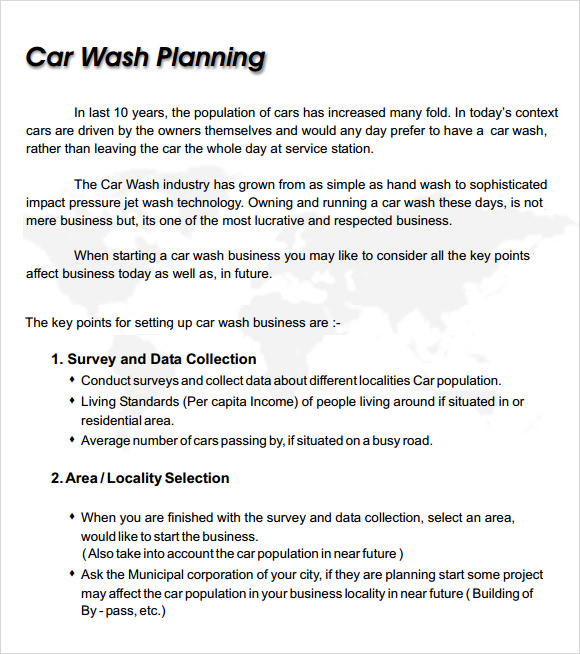 Auto repair business plan template