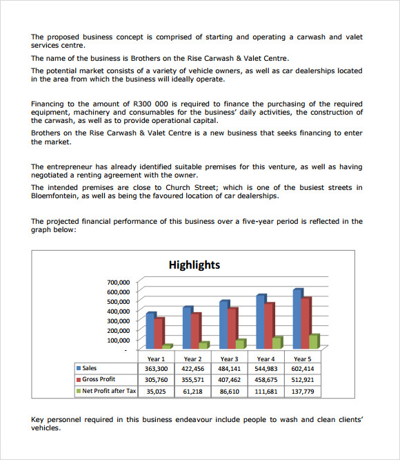 Car Wash Business Plan Template 8+ Free Documents in PDF