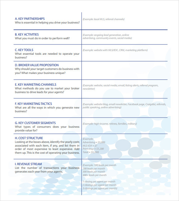 Real Estate Business Plan Template 7  Download Free Documents In PDF