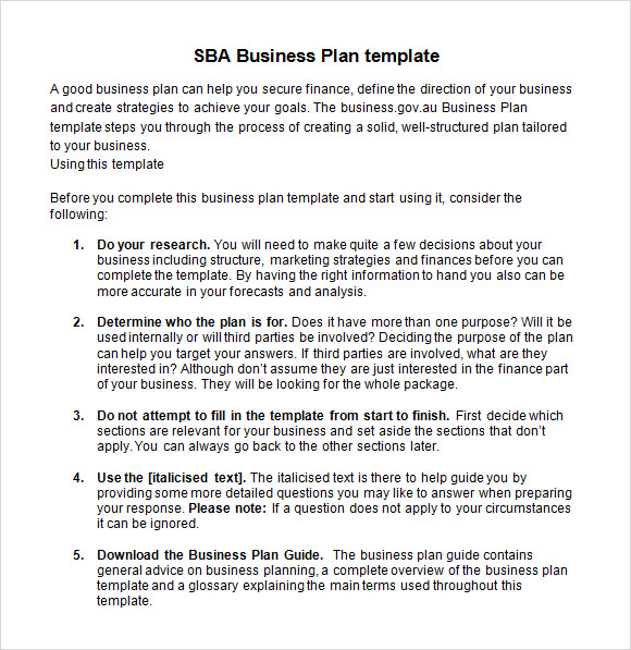 sba business plan webinar software