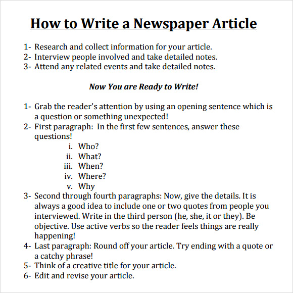 Tips on Article Writing