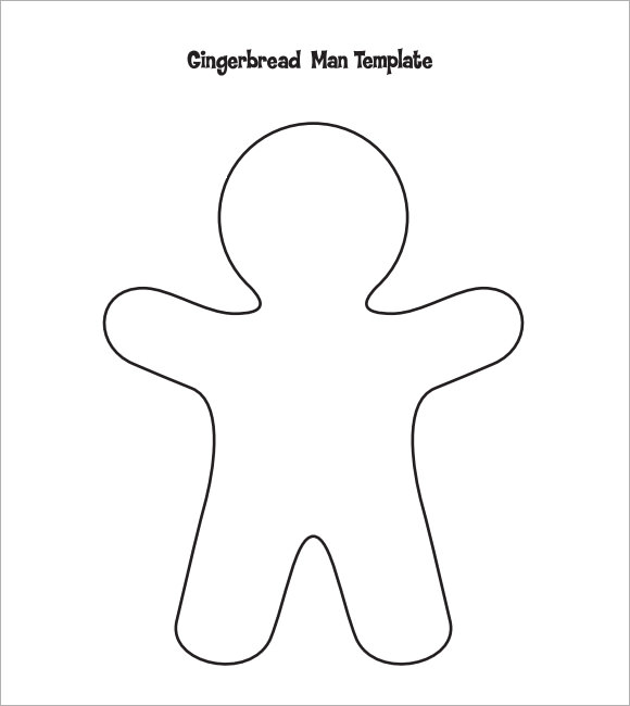 Gingerbread Man Drawing Template