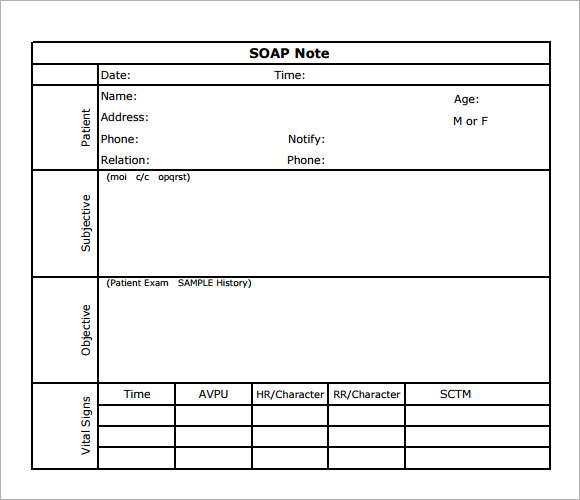 Veterinary Soap Template Pdf