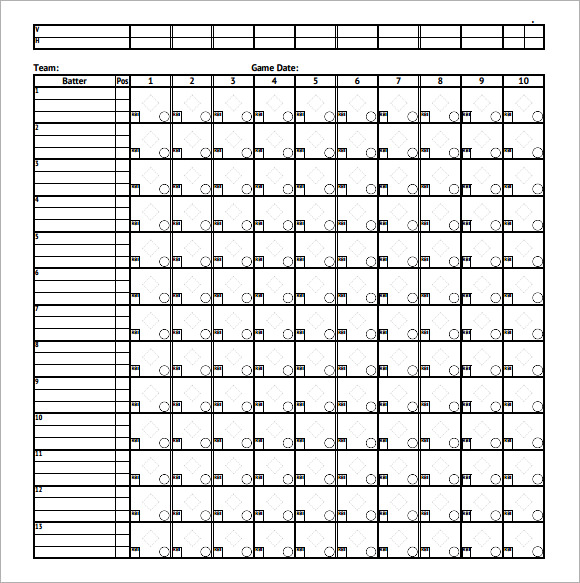 Softball Score Sheet 7+ Download Free Download in PDF ,PSD ,Word Sample Templates
