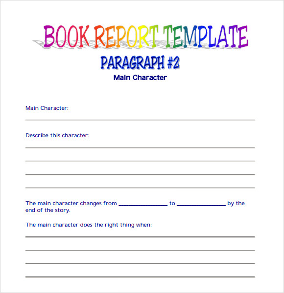 Book Report Template Google Slides