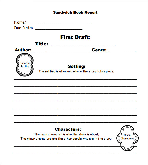 Sandwich Book Report Examples