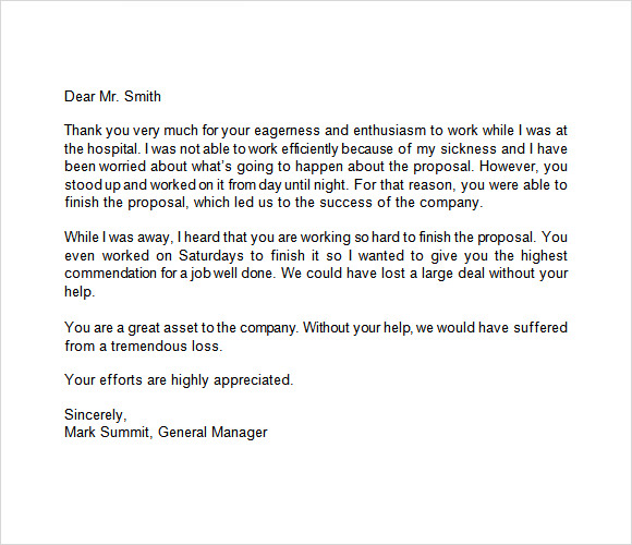 Appreciation Letter For Employee from images.sampletemplates.com