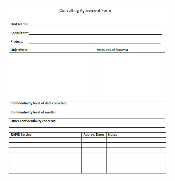 Short Form Consulting Agreement Template