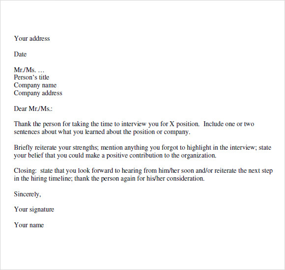 interview thank you email format