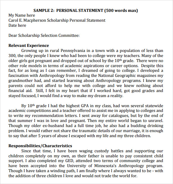 personal-statement-8-free-samples-examples-format