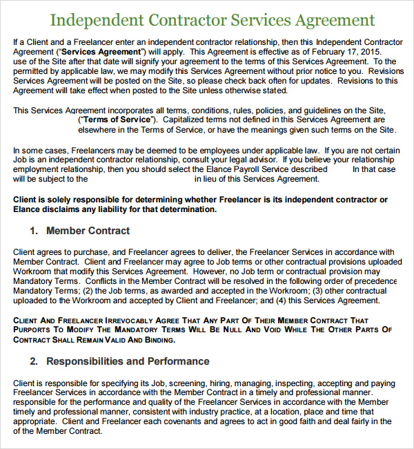 Service Agreements Templates Free