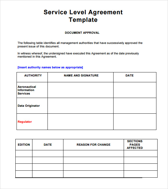 Service Level Agreement 8+ Free Samples , Examples & Format