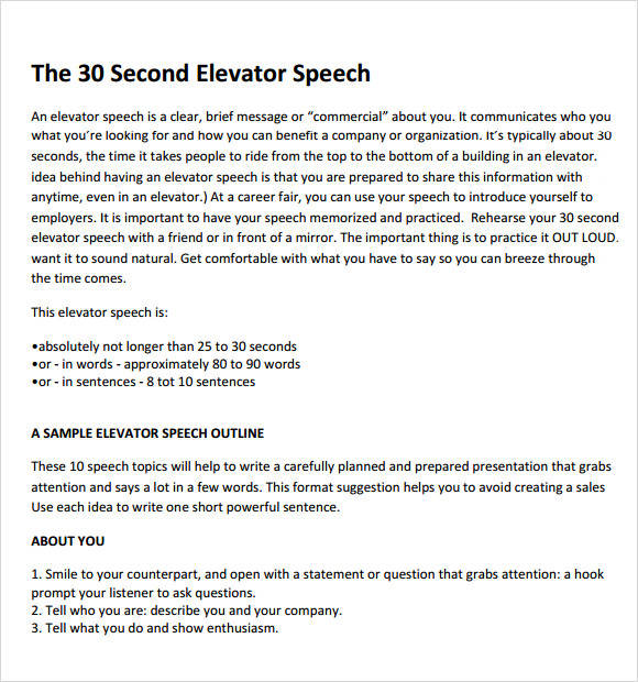 Plan, Pitch, Summary, and Elevator Speech