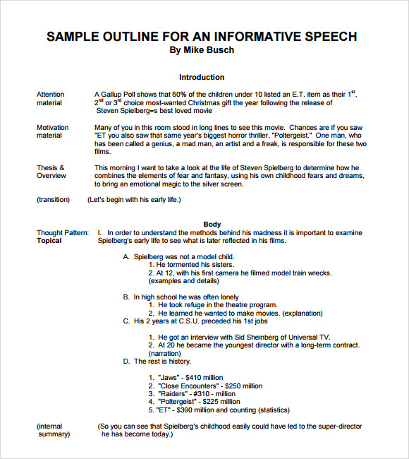 Sample Informative Speech