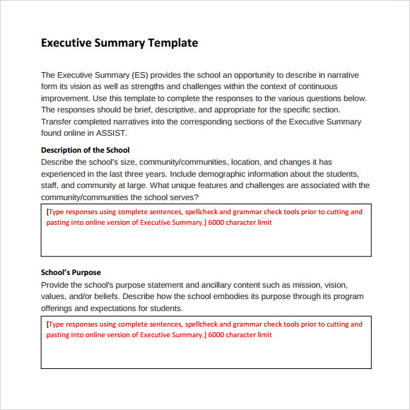 Executive Summary Template 14+ Download Documents in PDF , Word , Excel