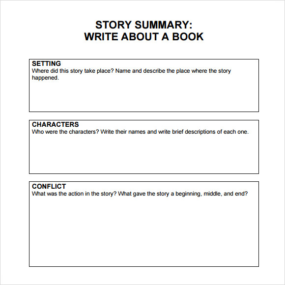How to Write a Chapter Summary Template