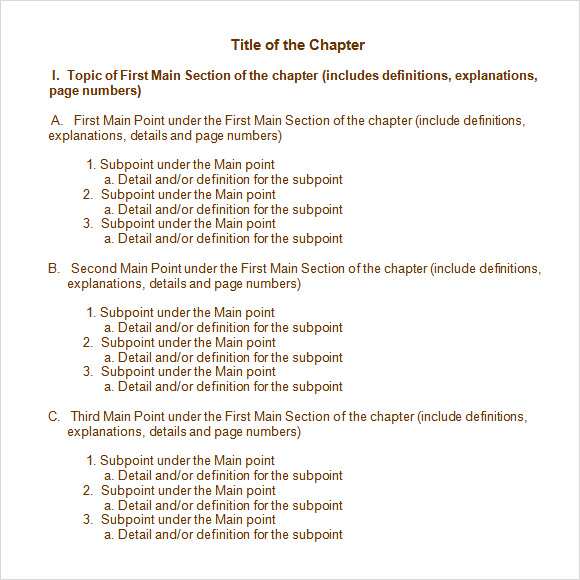 Sample Chapter Summary Template 6+ Free Documents in PDF , Word