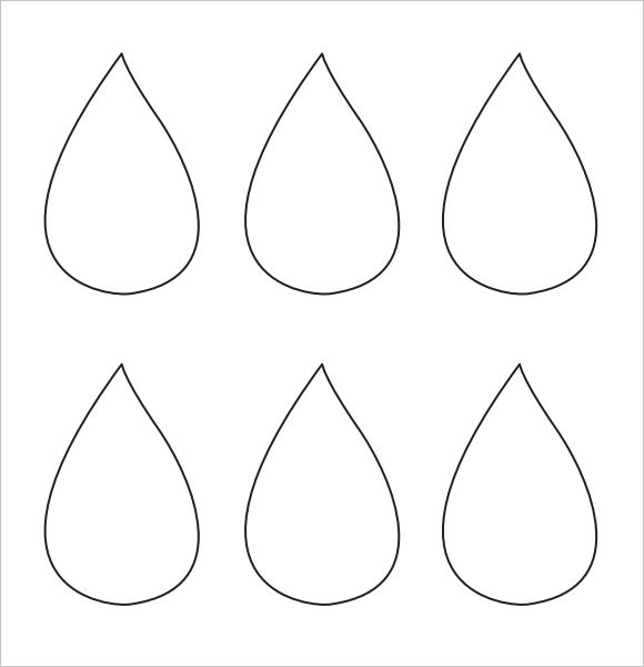 Raindrop Printable Template Printable World Holiday