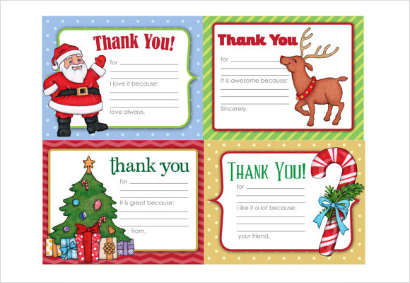 Christmas Thank You Card Templates Free