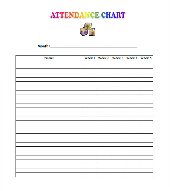 Sample Attendance Chart 8 Free Documents In PDF Word Excel