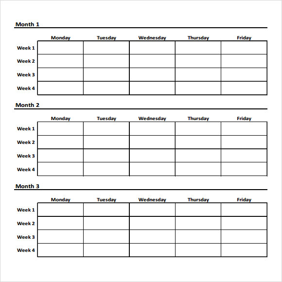 Workout Chart 9+ Download Free Documents in PDF