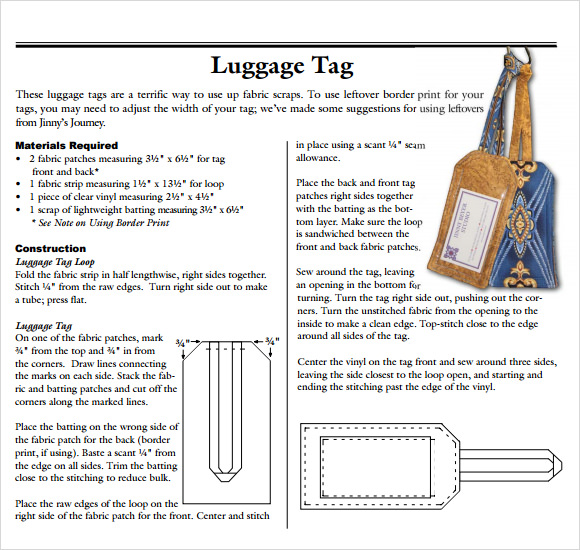 Luggage Tag Template 29 Download Free Documents In PDF PSD Sample Templates