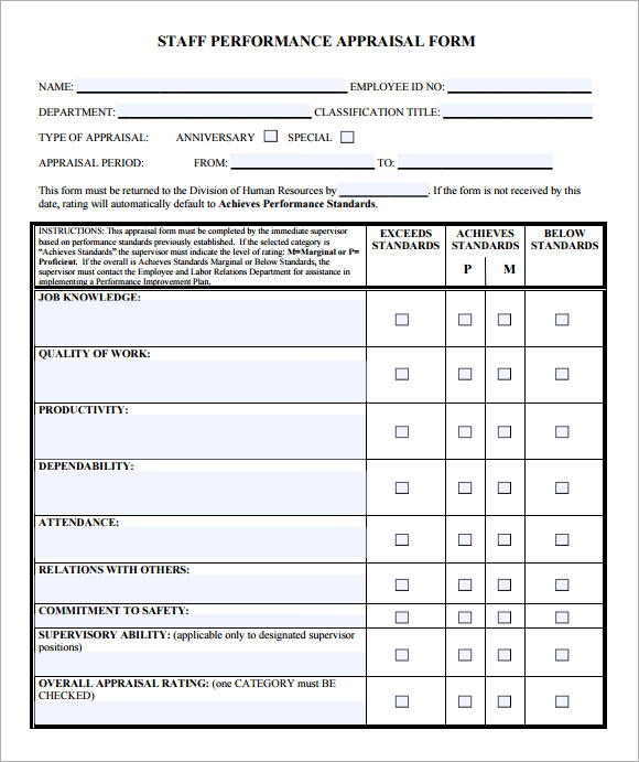 Free Employee Evaluation Form Samples In Ms Word Pages 23760 Hot Sex Picture 9808