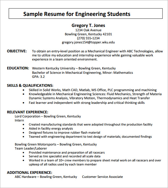 How To Write A Cv For Engineering Pdf