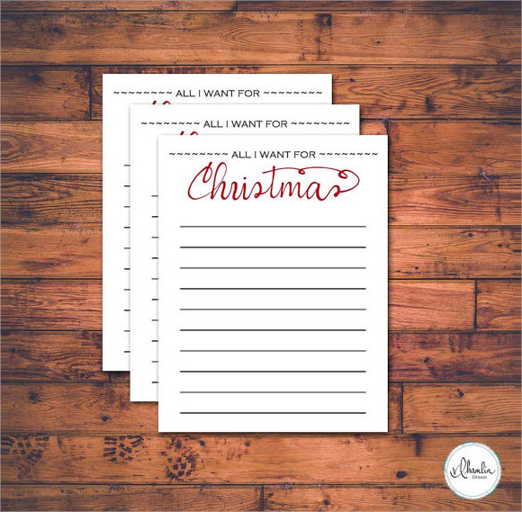 16 Christmas List Templates Download Documents In PDF Word PSD