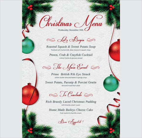 20+ Christmas Menu Templates - Download Documents in PSD , PDF ...
