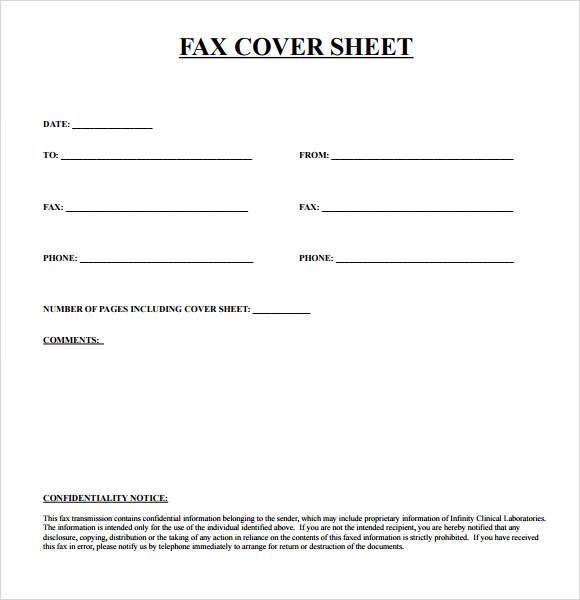 Free fax cover letter downloads