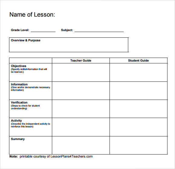 Printable Lesson Plan Book