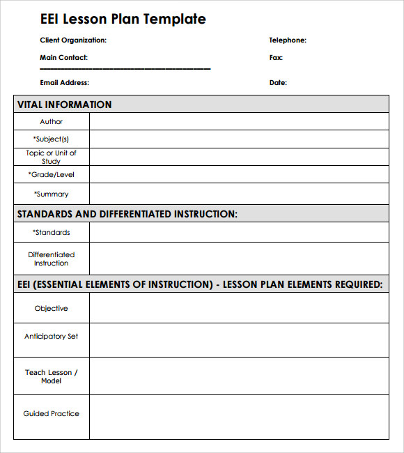 lesson plan book template pdf