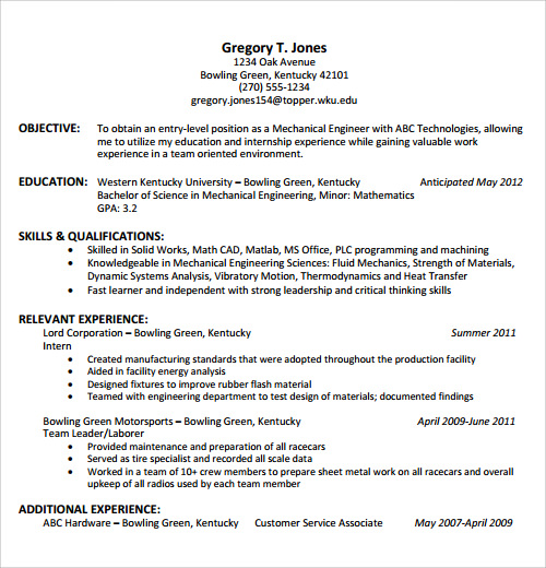 Sample student resume   9+ examples in pdf, word