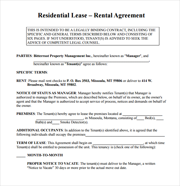 free simple lease agreement download