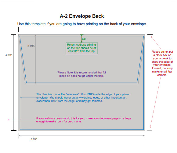 A2 Envelope Template 7+ Download Free Documents In PDF , Word