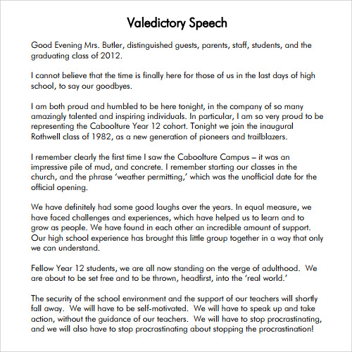 valedictorian speech