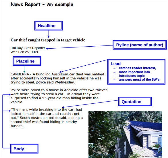 Free PDF Newspaper Report Template1