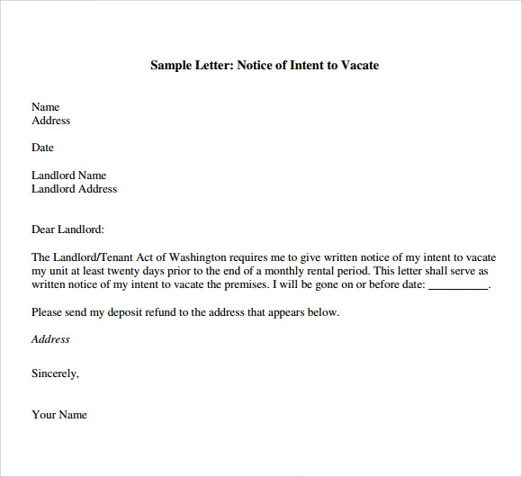 How to write an end of tenancy letter template