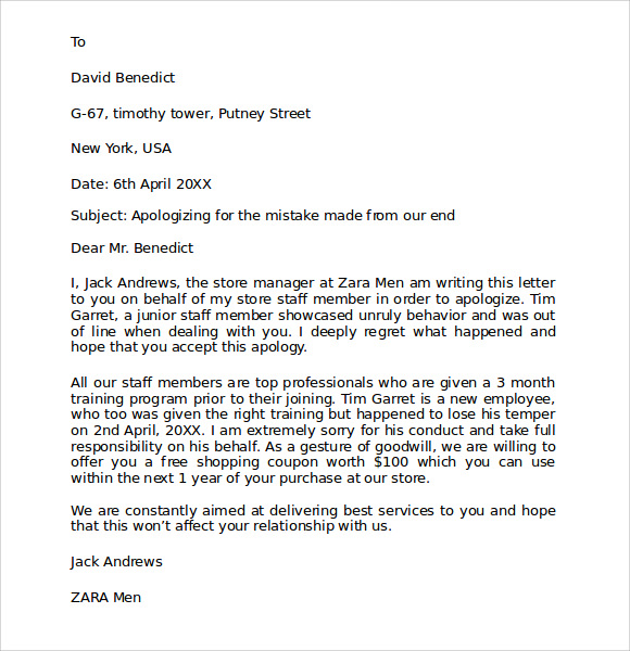 How to write an apology letter for not attending an event
