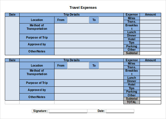 Visit Report Template Excel