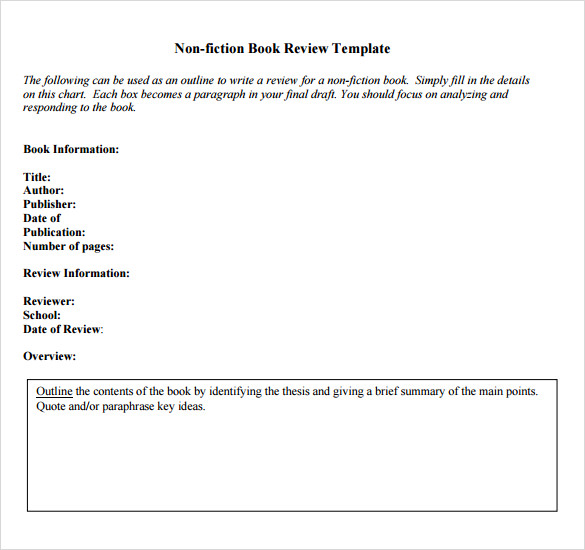 Book Review Template 7+ Download Documents in PDF , Word Sample