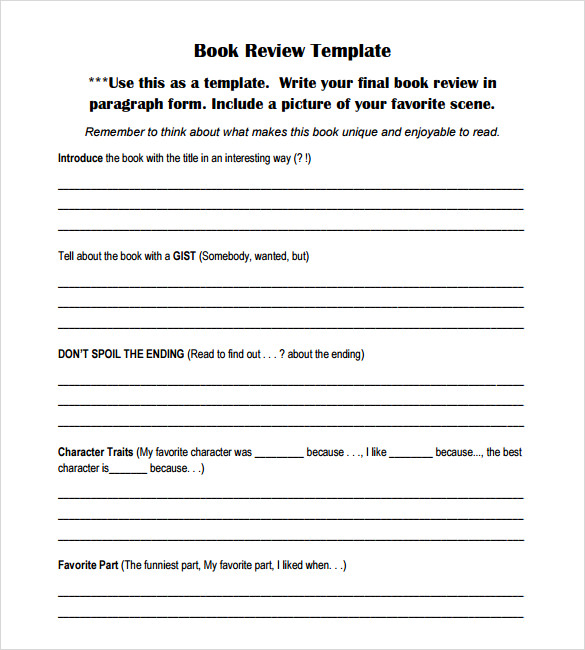 book-review-template-7-download-documents-in-pdf-word-sample