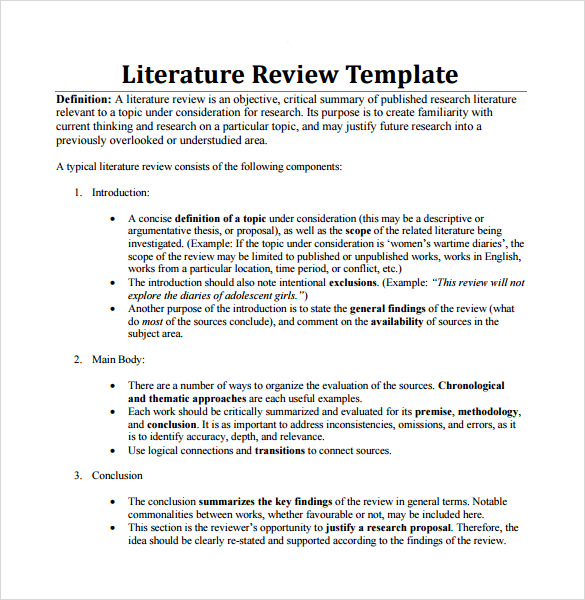 Help with literature review dissertation