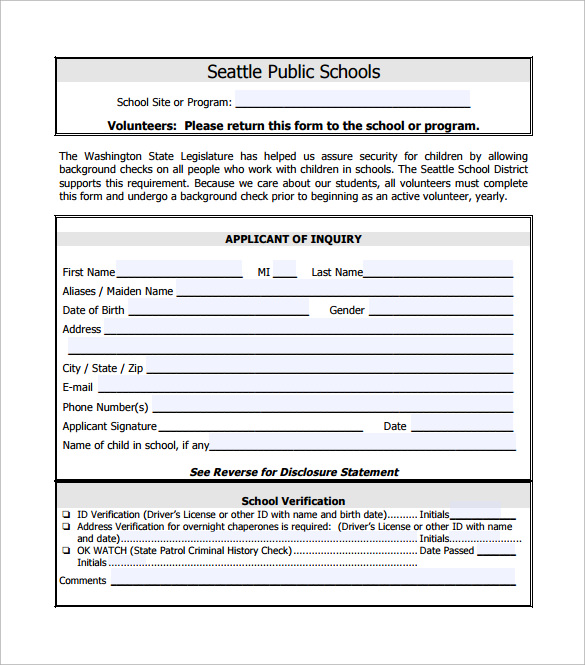 Background Check Policy Template