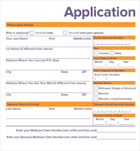 Medicare Application Forms 9 Documents Free Download In Pdf 5015