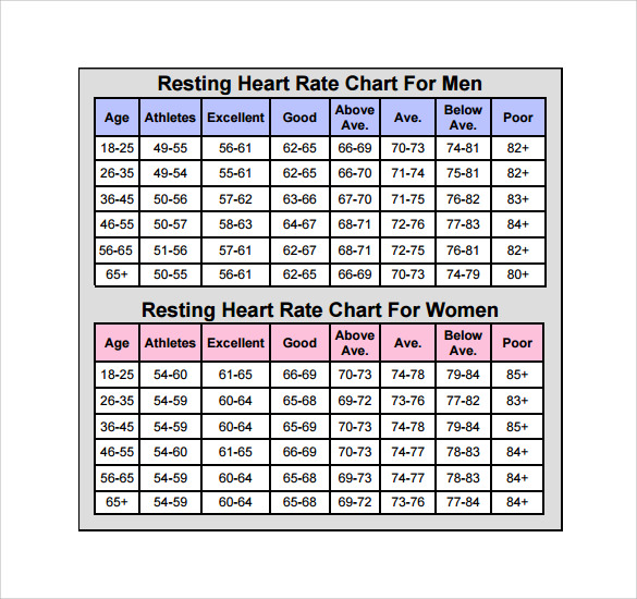 Sample Heart Rate Chart Template 10+ Free Documents Download in PDF
