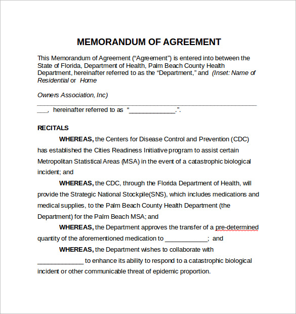 emergency management mou template