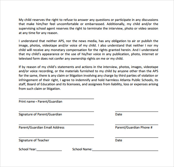 media release form template media release form for schools